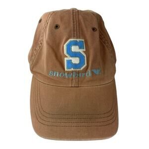 Snowbird "S" Embroidered Brown/Blue‎ Adjustable Dad Hat Unisex
